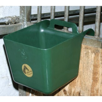 Bac d'alimentation OK Plast 11L Vert avec crochet - Pour Cheval