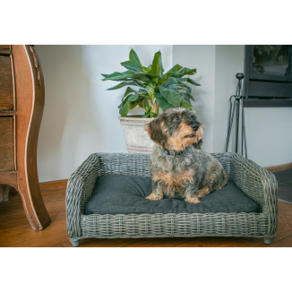 Panier pour chien en osier Let's Sleep Cozy Basket Anthracite