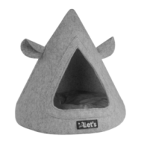 La tente de lit pour chat Let's Sleep Pet Cave TeePee Gris