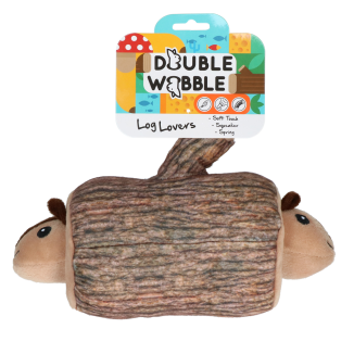 Double Wobble Amoureux des Bûches - Le jouet parfait pour votre chien!