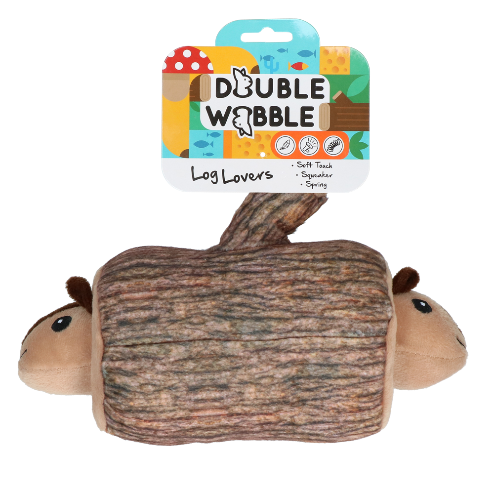Double Wobble Amoureux des Bûches - Le jouet parfait pour votre chien!