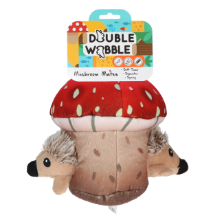 Champignons Double Wobble pour chiens - Jouet interactif amusant