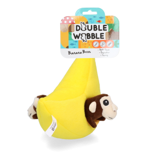 Double Wobble Banana Bros: Jouet interactif pour chiens