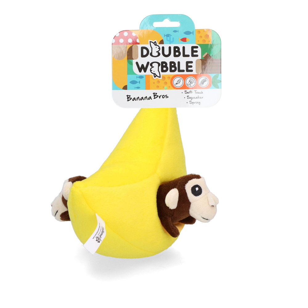 Double Wobble Banana Bros: Jouet interactif pour chiens