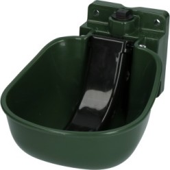 Bol d'eau en plastique avec cuillère vert | Professionnel