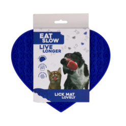 Tapis à lécher Eat Slow Live Longer Lovely Heart - Pour des moments gourmands avec votre chien