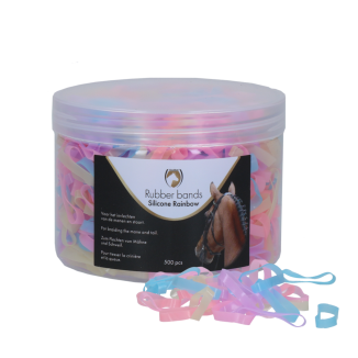 Bandes de Caoutchouc pour Cheveux en Silicone Arc-en-ciel de 500 st