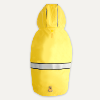 Imperméable à capuche réfléchissant pour chien Goo-eez Jaune/Gris