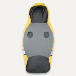Imperméable à capuche réfléchissant pour chien Goo-eez Jaune/Gris