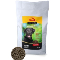 Topbrok Croquettes Pressées Poulet Riz - Alimentation Premium Chien