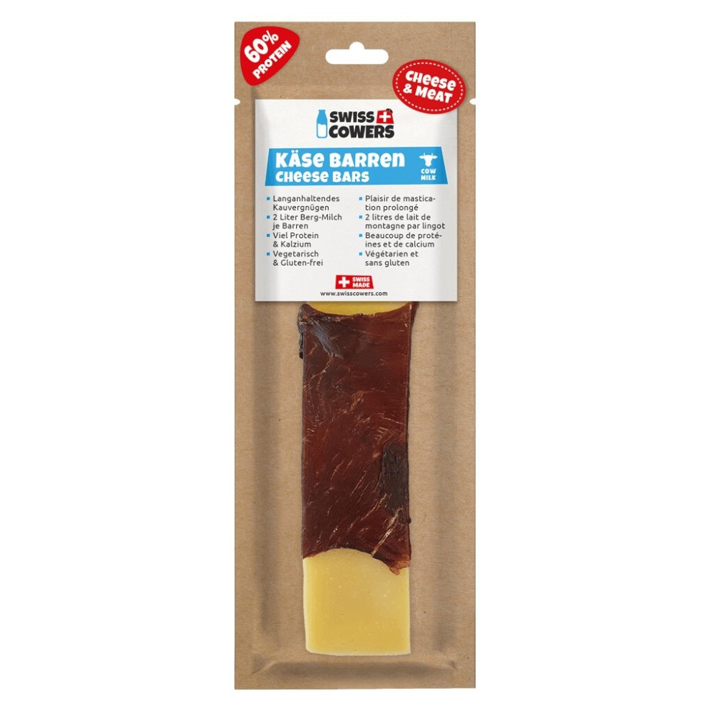 SwissCowers Barres Fromage Black Angus - Friandise Mastication Bœuf