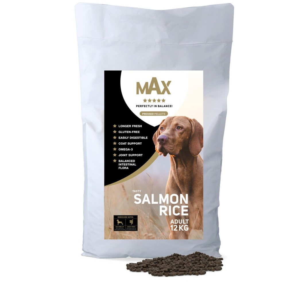 Max Adult Croquettes Pressées Saumon Riz - Alimentation Premium Chien