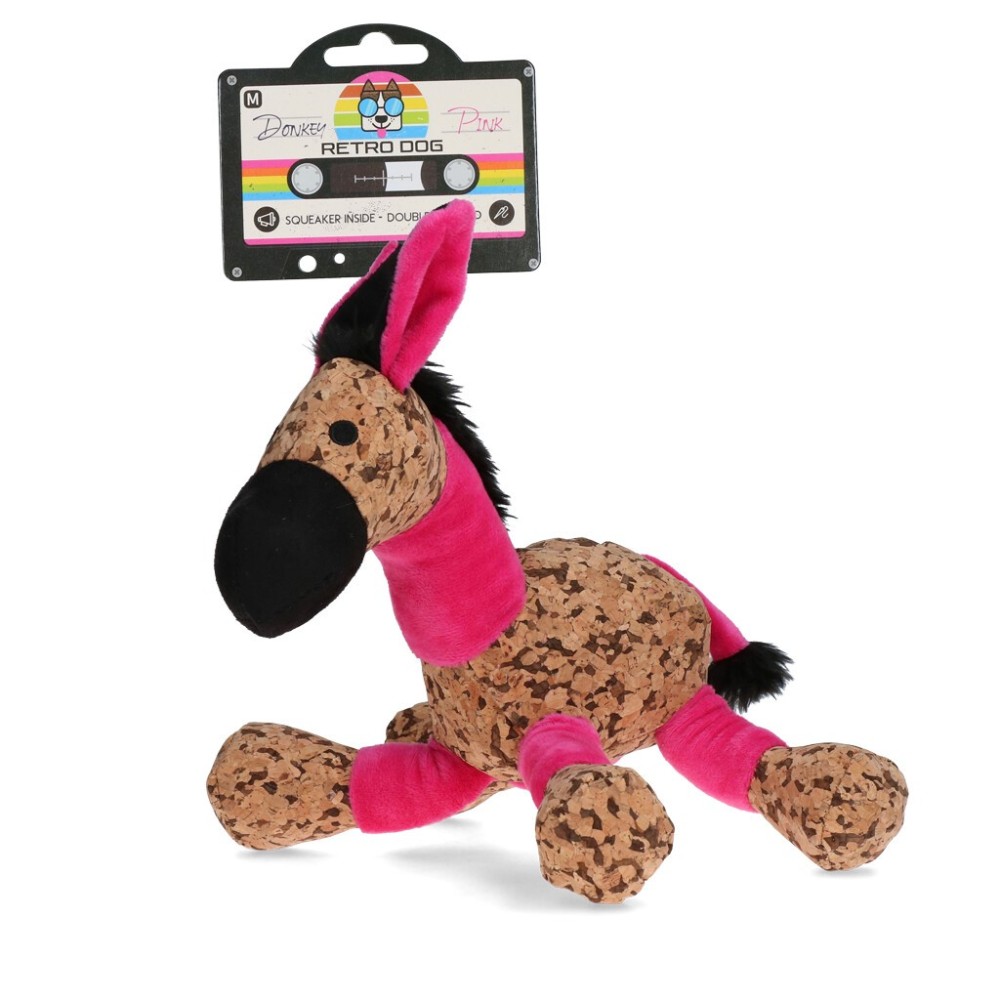 Retrodog Jouet Âne - Peluche Rétro Vintage Couineur Chien
