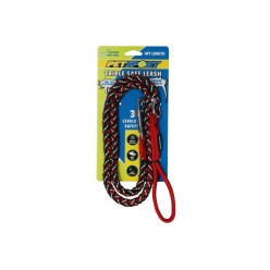 Laisse Triple Sécurité Petsport Bleue 1.8m pour Chiens