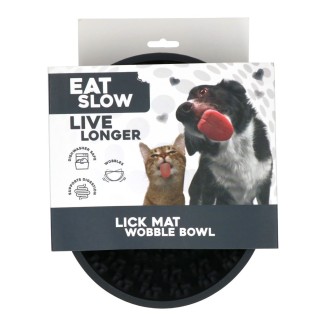 Tapis anti-glouton pour chien Eat Slow Live Longer - Rouge