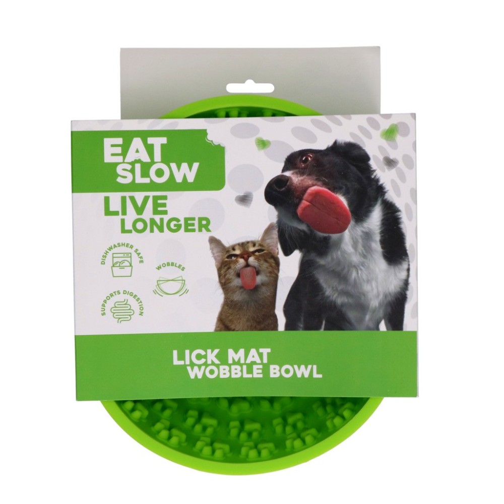 Tapis anti-glouton pour chien Eat Slow Live Longer - Rouge