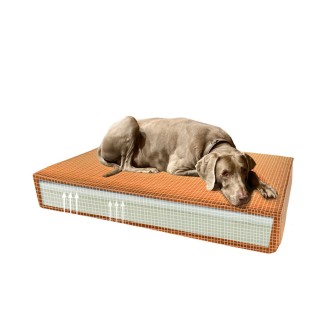 Coussin Orthopédique Madison Velours Vert S pour Chien