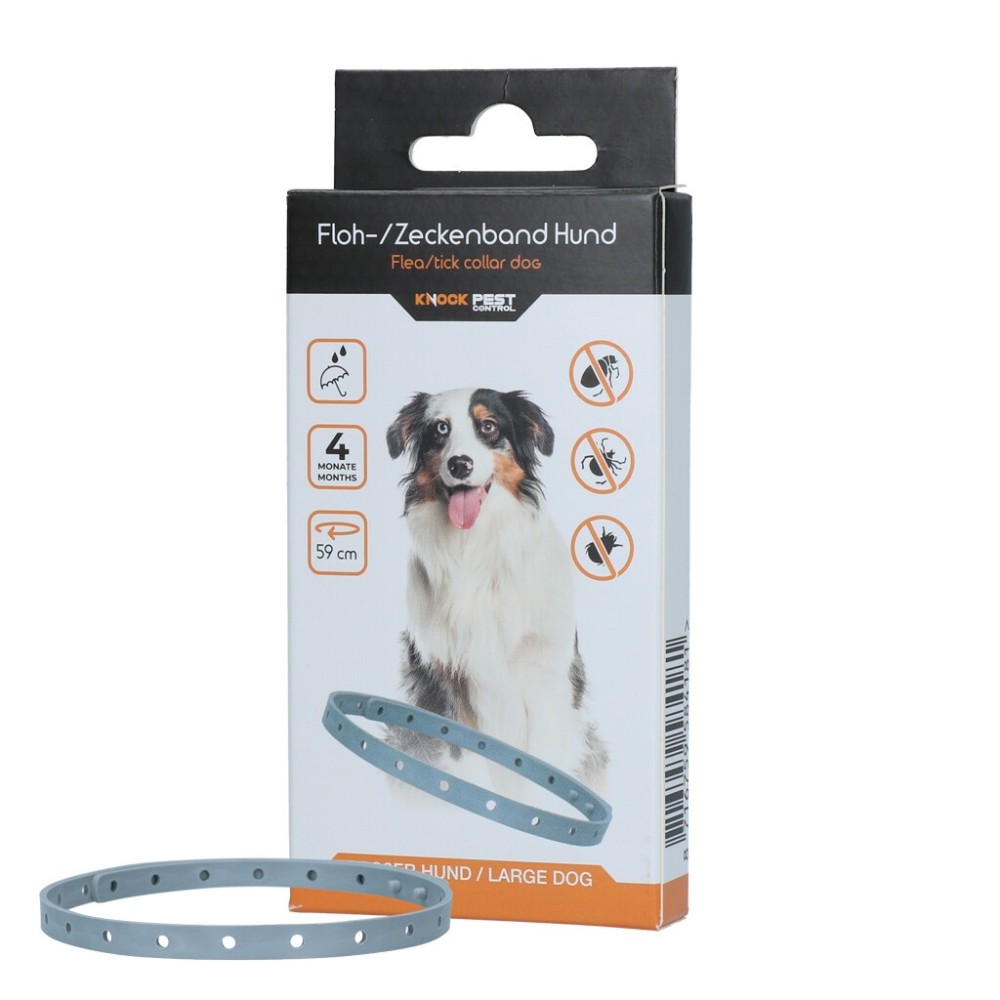 Collier anti-puces/tiques Knock Pest pour chien 33 cm - Protection efficace!
