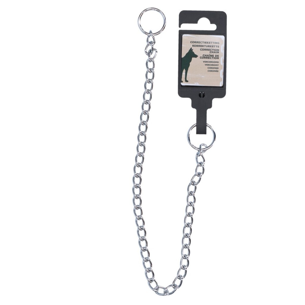 Chaîne de correction chromée 2 x 350 mm pour chien