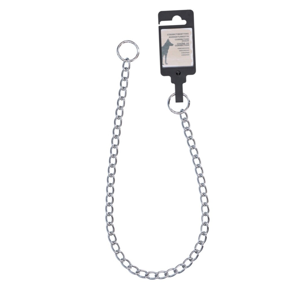 Chaîne de correction chromée 2 x 350 mm pour chien
