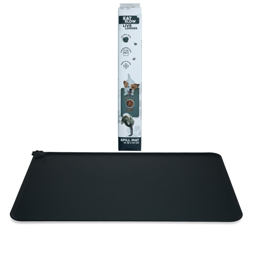 Eat Slow Tapis Anti-Débordement - Tapis Rebords Propre Chien