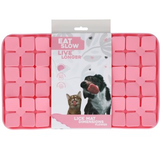 Tapis à Laper Eat Slow Live Longer Fleur Rouge 2.6x24.3x34.7 cm