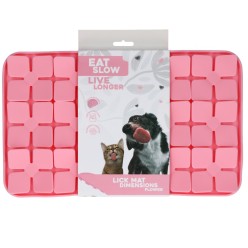Tapis à Laper Eat Slow Live Longer Fleur Rouge 2.6x24.3x34.7 cm