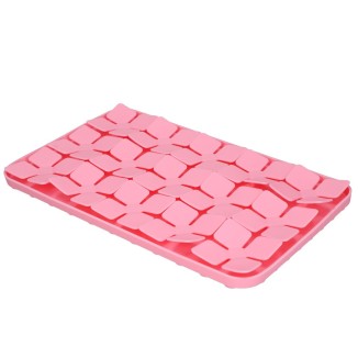 Tapis à Laper Eat Slow Live Longer Fleur Rouge 2.6x24.3x34.7 cm