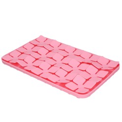 Tapis à Laper Eat Slow Live Longer Fleur Rouge 2.6x24.3x34.7 cm