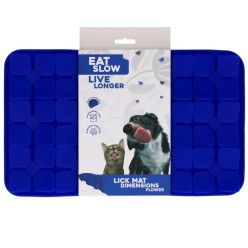 Tapis à Laper Eat Slow Live Longer Fleur Rouge 2.6x24.3x34.7 cm