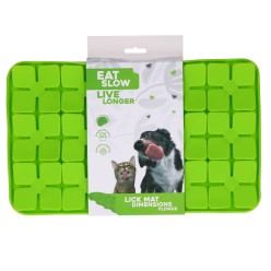 Tapis à Laper Eat Slow Live Longer Fleur Rouge 2.6x24.3x34.7 cm