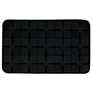 Tapis à Laper Eat Slow Live Longer Fleur Rouge 2.6x24.3x34.7 cm