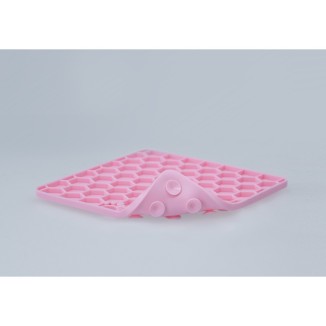 Tapis à Léchouiller Eat Slow Live Longer Rouge - Idéal pour Chien