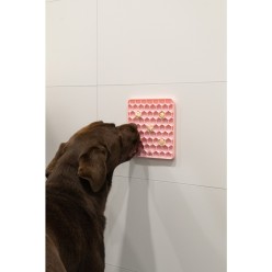 Tapis à Léchouiller Eat Slow Live Longer Rouge - Idéal pour Chien