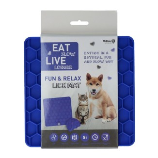 Tapis à Léchouiller Eat Slow Live Longer Rouge - Idéal pour Chien