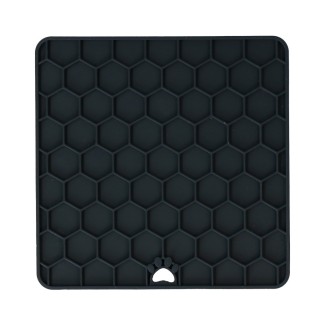 Tapis à Léchouiller Eat Slow Live Longer Rouge - Idéal pour Chien