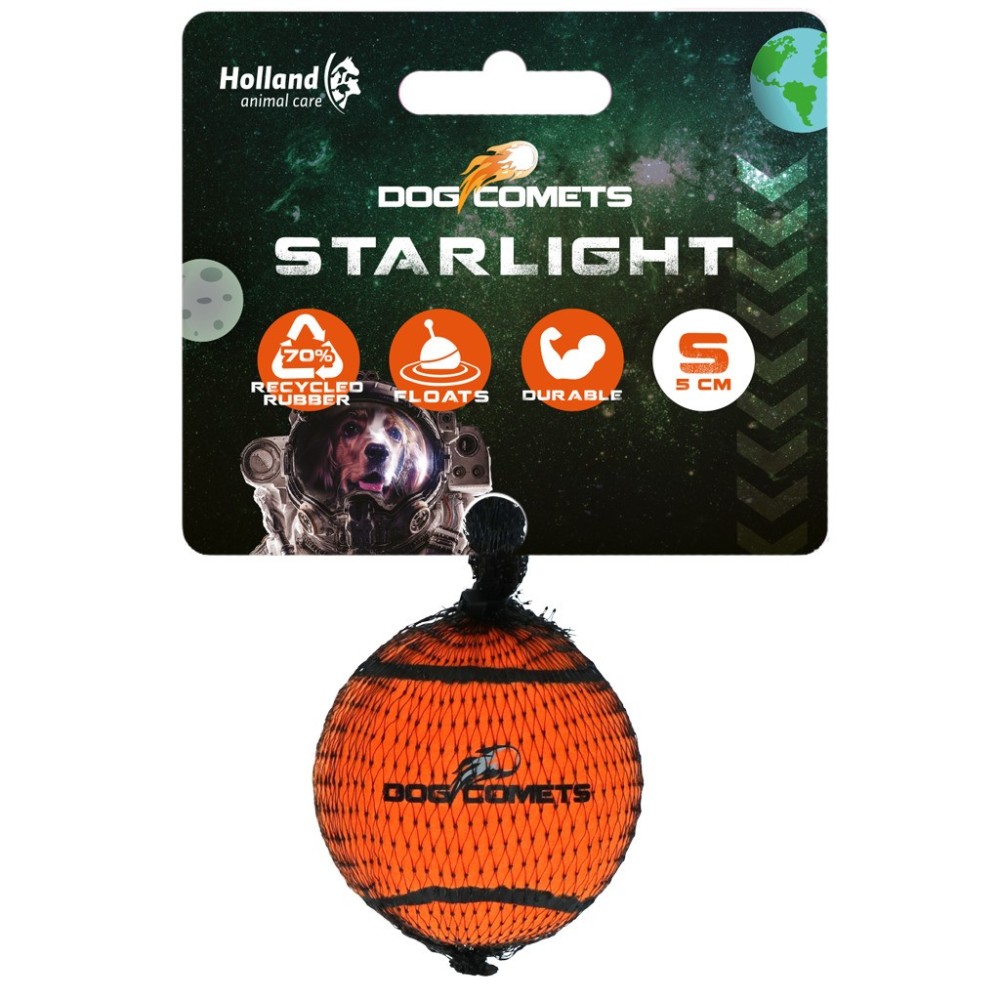 Balle de tennis Dog Comets Starlight S Rose - Jouet pour Chien