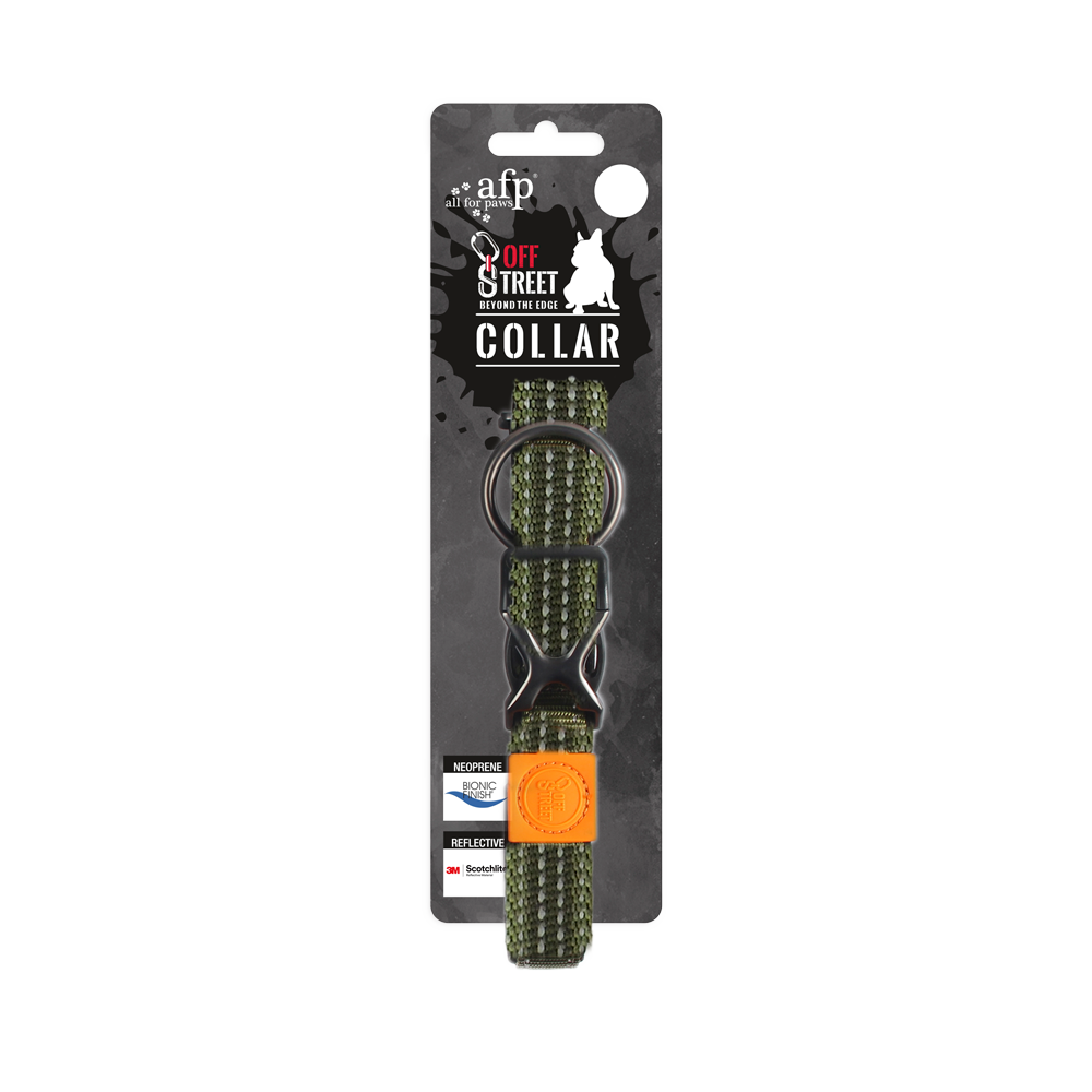 AFP Off Street - Collier pour chien Olive Vert M