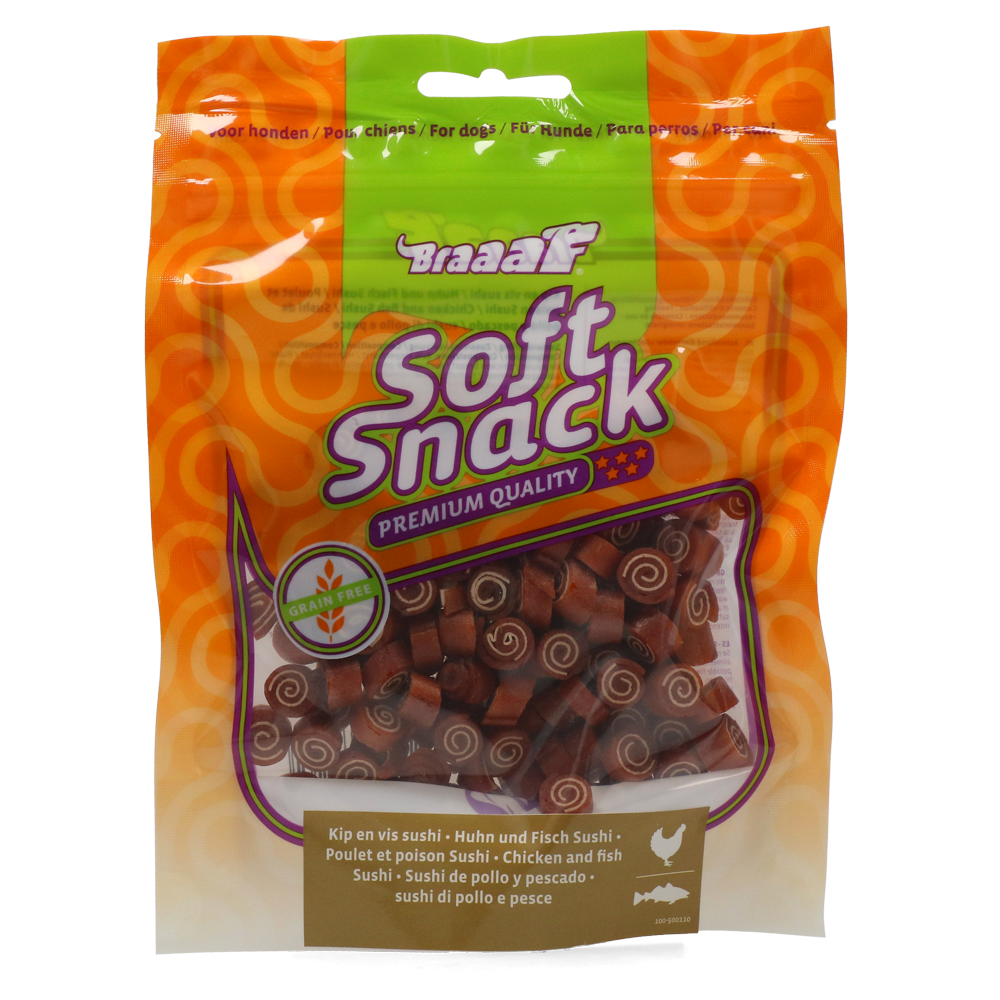 Friandises Braaaf Soft Snack Sushi - Canard & Poisson