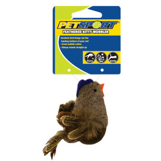 Jouet chat Petsport Feathered Kitty Wobbler Rouge