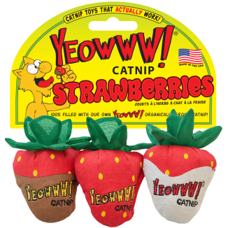 Jouet pour Chat Yeowww! Fraise Originale - Fabriqué aux US