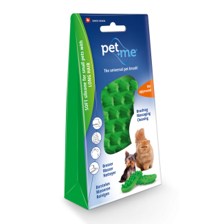 Brosse pour chat Pet+Me poils courts - Bleu, made in CH