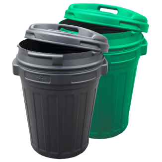 Boîte de rangement avec couvercle 70L Noir pour Cheval