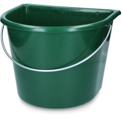 Seau plat 15 l Bleu Vplast - Idéal pour le cheval