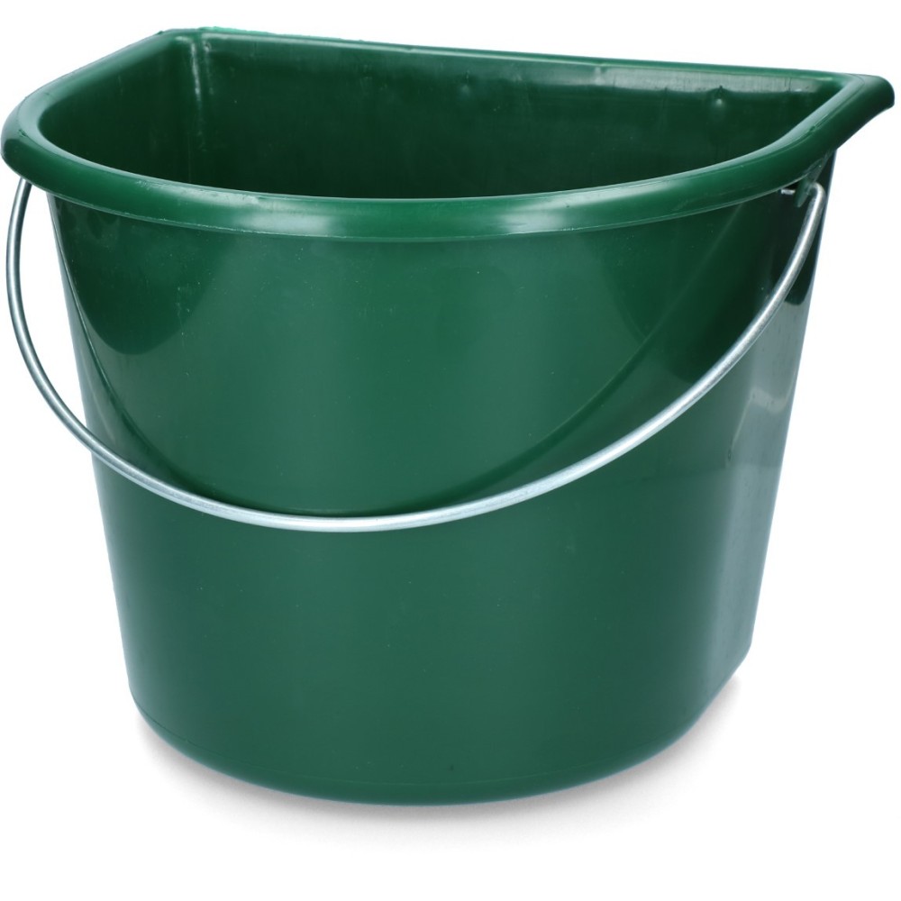 Seau plat 15 l Bleu Vplast - Idéal pour le cheval