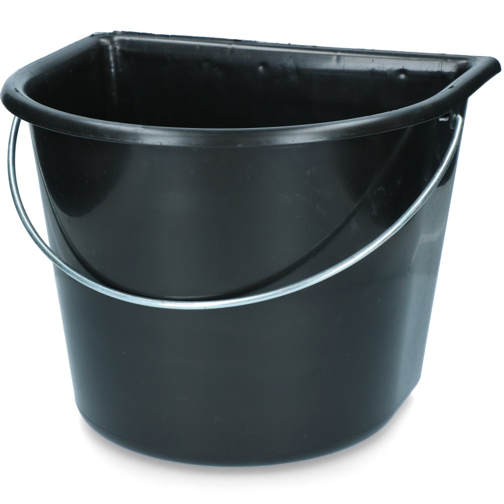 Seau plat 15 l Bleu Vplast - Idéal pour le cheval