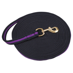 Fouet de longe doux lux avec mousqueton 8 m | Professionnel