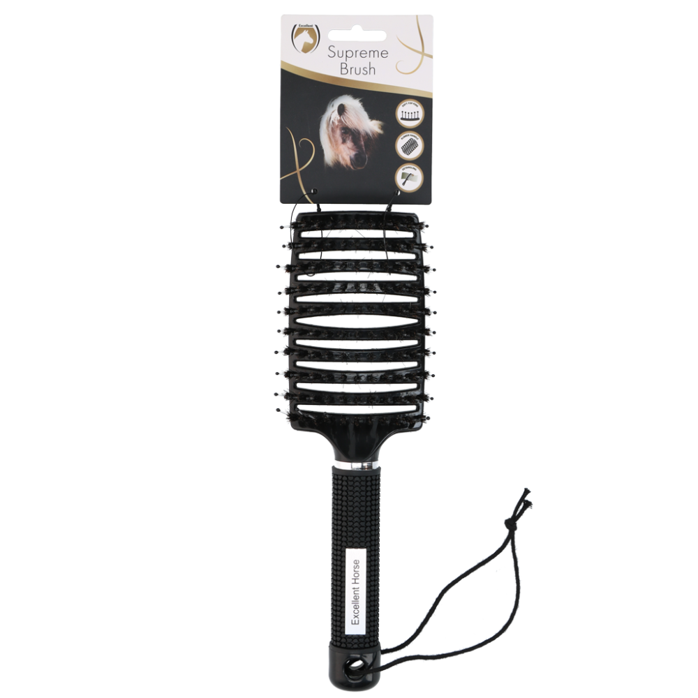 Brosse Suprême pour Cheval Rose 25x8x4 cm