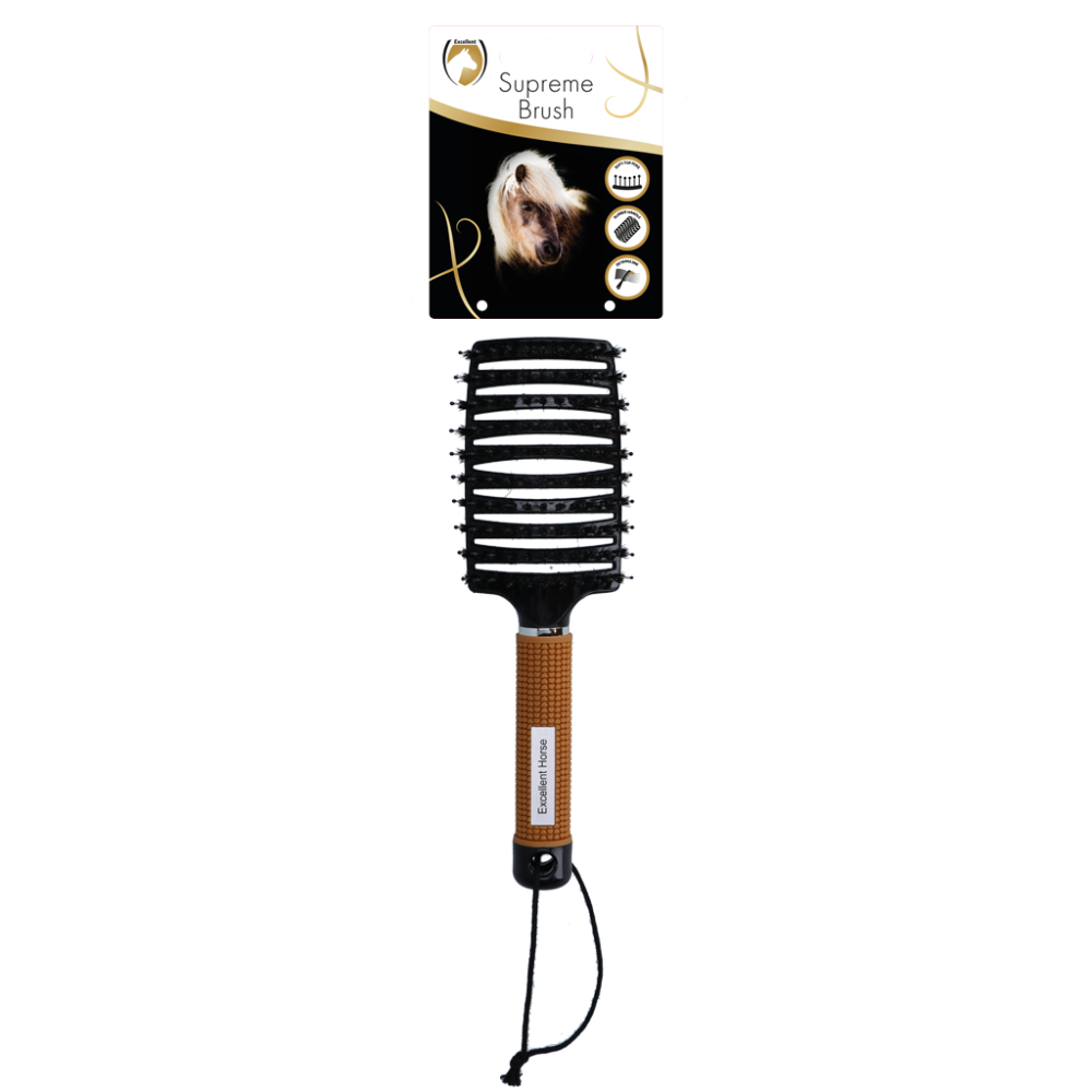 Brosse Suprême pour Cheval Rose 25x8x4 cm