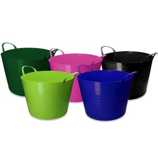Bac à foin vPlast V-Trug Flexi 65L Bleu - Idéal pour l'écurie